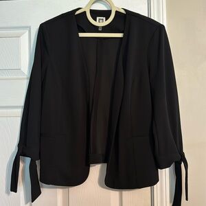 Anne Klein tie sleeve blazer L